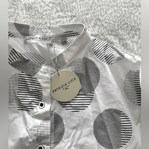 Patrizia Luca White and Black Polka Dot Blouse - Picture 5 of 6